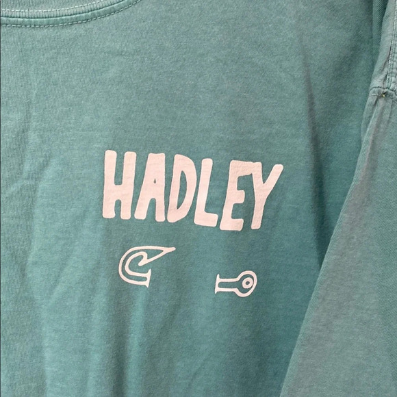 Teal Men's T-Shirt Hadley Logo Size XL - Picture 2 of 6